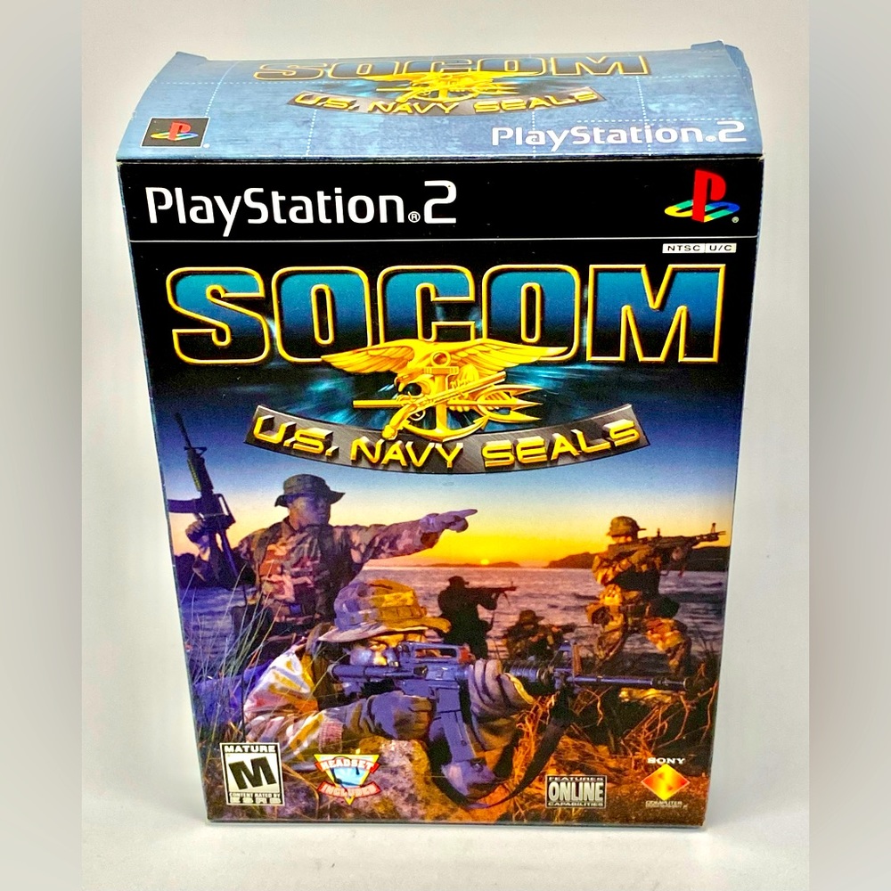 ✅ SOCOM U.S. NAVY SEALS 2002 Complete Big Box with Headset Sony PlayStation 2